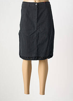 Jupe mi-longue coupe droite noir JOCAVI femme