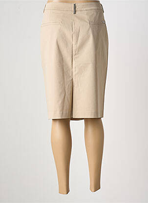 Jupe mi-longue coupe droite beige JOCAVI femme