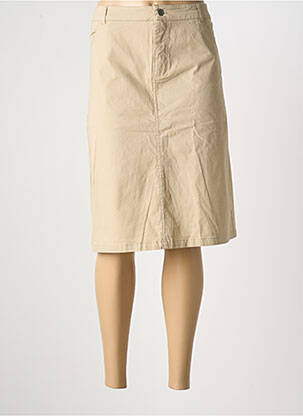 Jupe mi-longue taille normale beige JENSEN femme