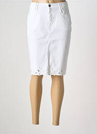 Jupe mi-longue coupe droite blanc MERI & ESCA femme