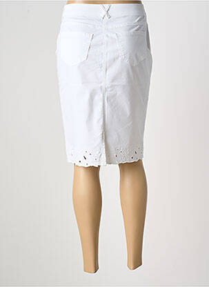 Jupe mi-longue coupe droite blanc MERI & ESCA femme