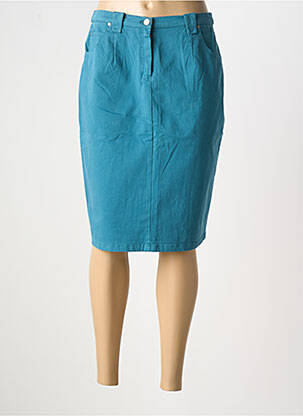 Jupe mi-longue coupe droite vert GUY DUBOUIS femme