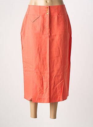 Jupe longue coupe droite orange PIER BÉ femme
