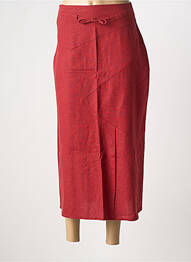Jupe longue tissage crêpe rouge TERRAMODA femme