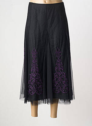 Jupe longue fermeture zippée au dos noir OLSEN femme