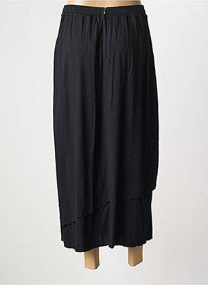 Jupe mi-longue coupe droite noir TANAWA femme