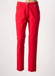 Pantalon chino tissage popeline taille normale rouge LCDN femme