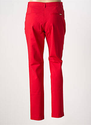 Pantalon chino tissage popeline taille normale rouge LCDN femme