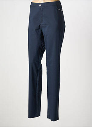 Pantalon chino tissage popeline taille normale bleu WALTRON femme