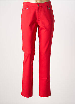 Pantalon chino tissage popeline taille normale rouge WALTRON femme