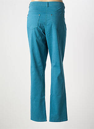 Pantalon slim tissage popeline taille normale bleu GUY DUBOUIS femme