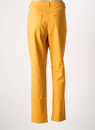Pantalon slim tissage popeline taille normale jaune GUY DUBOUIS femme