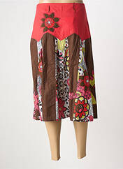 Jupe mi-longue rouge CLODINE pour femme seconde vue
