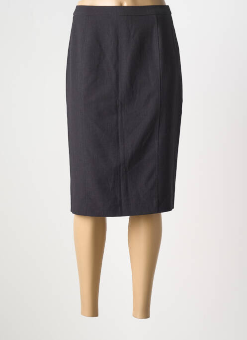 Jupe mi-longue taille à pinces gris PIER BÉ femme