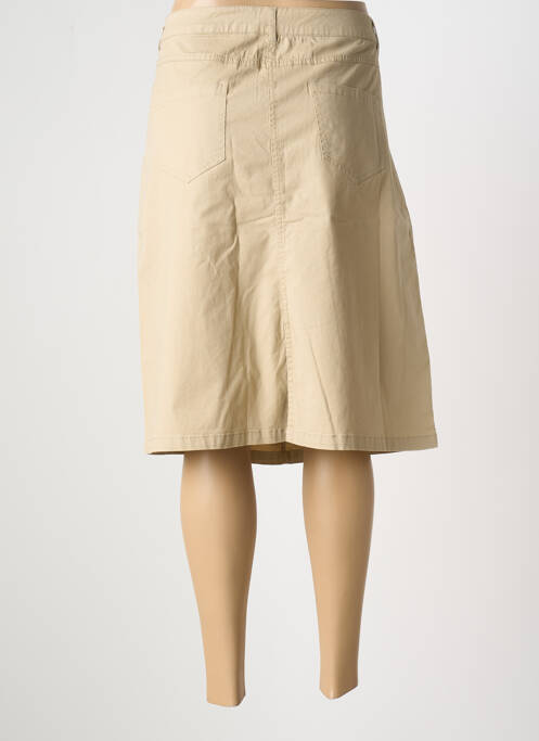 Jupe mi-longue taille normale beige JENSEN femme