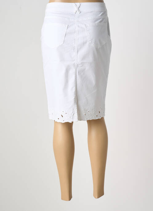 Jupe mi-longue coupe droite blanc MERI & ESCA femme