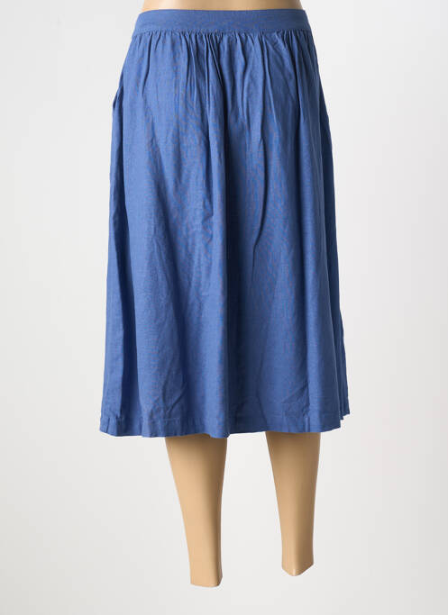 Jupe mi-longue coupe évasée bleu JENSEN femme