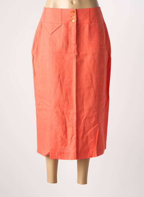 Jupe longue tissage crêpe orange PIER BÉ femme