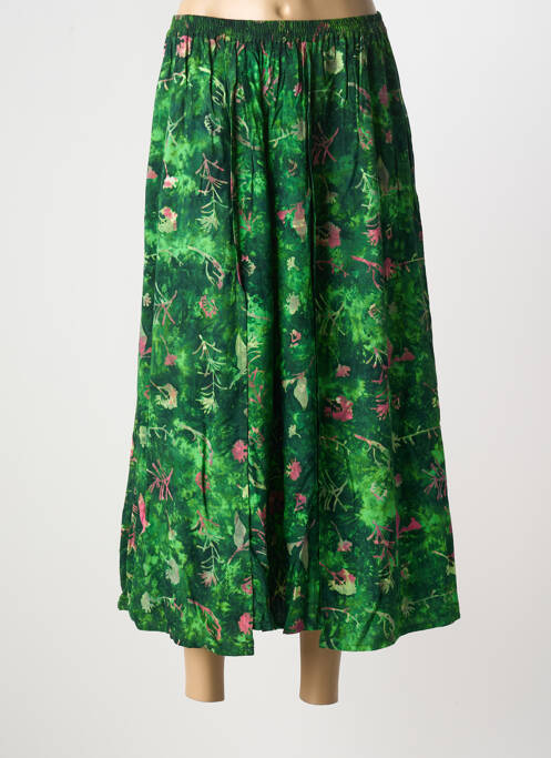 Jupe longue coupe évasée vert C. BY BEA femme
