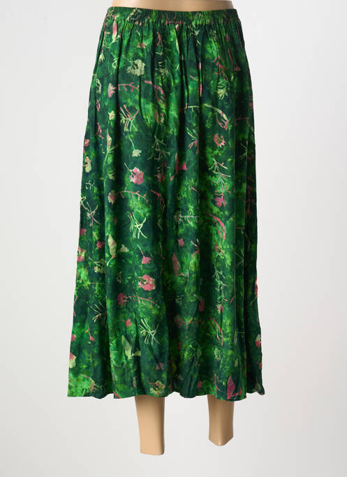 Jupe longue coupe évasée vert C. BY BEA femme