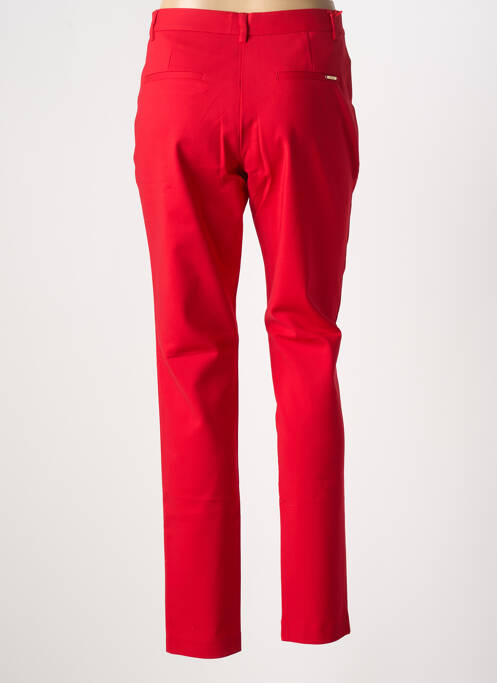Pantalon chino tissage popeline taille normale rouge LCDN femme