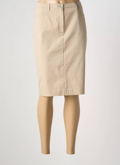 Jupe mi-longue beige JOCAVI pour femme