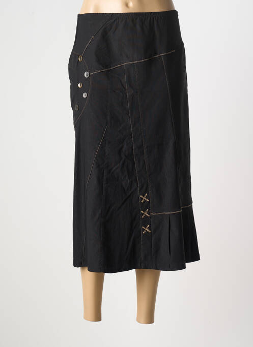 Jupe mi-longue noir PAUSE CAFE pour femme