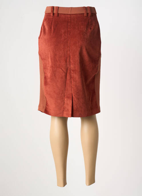 Jupe mi-longue orange MERI & ESCA pour femme