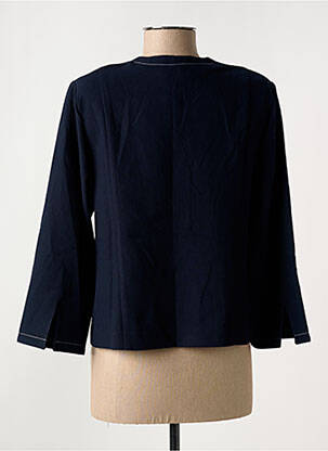 Veste chic fausses poches bleu GEVANA femme