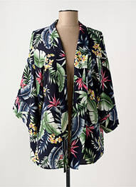 Veste kimono col v bleu SMASHED LEMON femme
