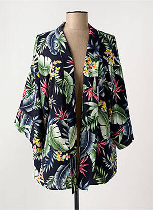 Veste kimono col v bleu SMASHED LEMON femme