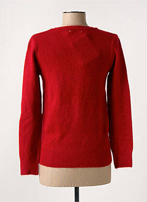 Pull col v manches longues rouge X-MAX femme