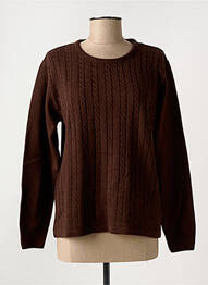 Pull stretch manches longues marron OMC femme