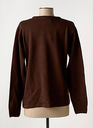 Pull stretch manches longues marron OMC femme