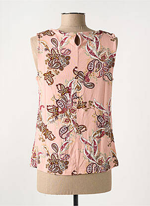 Top stretch sans manche rose SIGNATURE femme