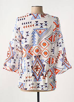Blouse légère et transparente manches 3/4 blanc MERI & ESCA femme