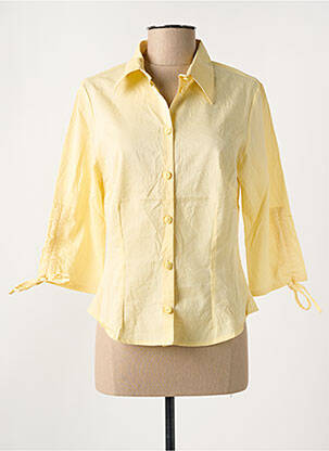 Chemisier coupe droite manches 3/4 jaune OPALINE femme