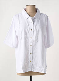 Chemisier manches courtes manches courtes blanc C. BY BEA femme