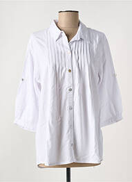 Chemisier coupe droite manches 3/4 blanc C. BY BEA femme