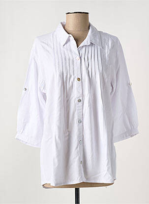 Chemisier coupe droite manches 3/4 blanc C. BY BEA femme