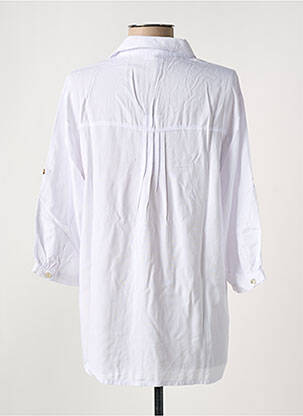 Chemisier coupe droite manches 3/4 blanc C. BY BEA femme