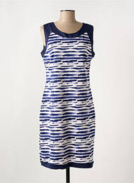 Robe mi-longue imprimé fantaisie sans manche bleu SMASHED LEMON femme