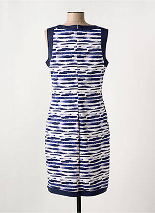Robe mi-longue imprimé fantaisie sans manche bleu SMASHED LEMON femme