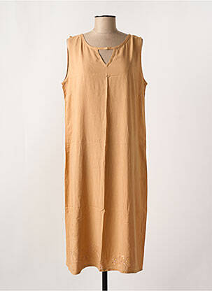 Robe mi-longue sans manche sans manche beige C. BY BEA femme