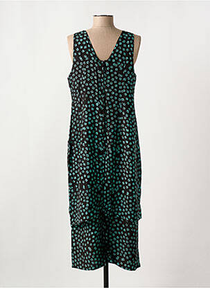Robe longue imprimé fantaisie sans manche bleu TANAWA femme