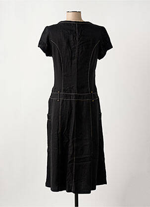 Robe mi-longue manches courtes manches courtes noir JOCAVI femme