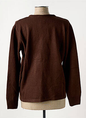 Pull coupe droite manches longues marron OMC femme