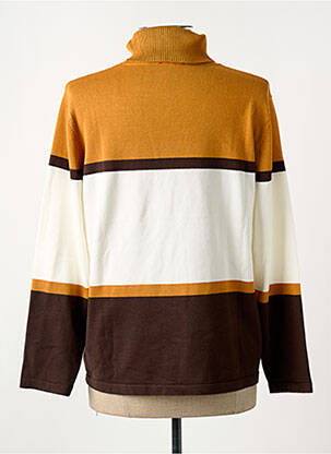 Pull col roulé coupe cintrée manches longues jaune MICHA femme
