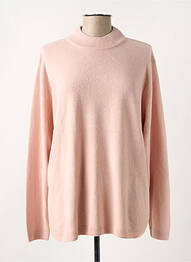 Pull stretch manches longues rose CASHMERE FEELING femme