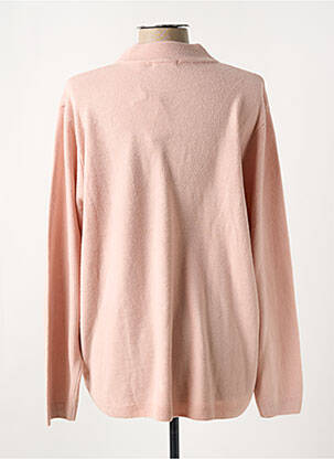 Pull coupe droite manches longues rose CASHMERE FEELING femme